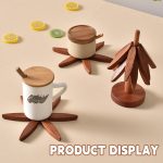 ✨Natural Tree Trivet Set - 4 bamoo Trivets & 1 Stand Like a Christmas Tree - Image 4