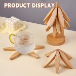 ✨Natural Tree Trivet Set - 4 bamoo Trivets & 1 Stand Like a Christmas Tree - Image 2