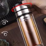 High-end Glass Tea Bottle with Infuser - Image 3