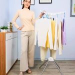 Rotating folding clothes drying rack - Image 9