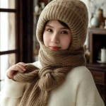 ❄️Winter Versatile🔥Knitted Hooded Scarf for Women - Image 2