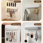 Multifunctional Wall-Mounted Knife Holder with Hooks - Image 4