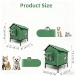 🏠 SCONTO DEL 50% A TEMPO LIMITATO! 🐈 Cuccia per gatti da esterno rialzata e resistente a ogni clima – Impermeabile, isolata e pieghevole 🌧️ - immagine 9