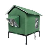 🏠 SCONTO DEL 50% A TEMPO LIMITATO! 🐈 Cuccia per gatti da esterno rialzata e resistente a ogni clima – Impermeabile, isolata e pieghevole 🌧️ - immagine 10